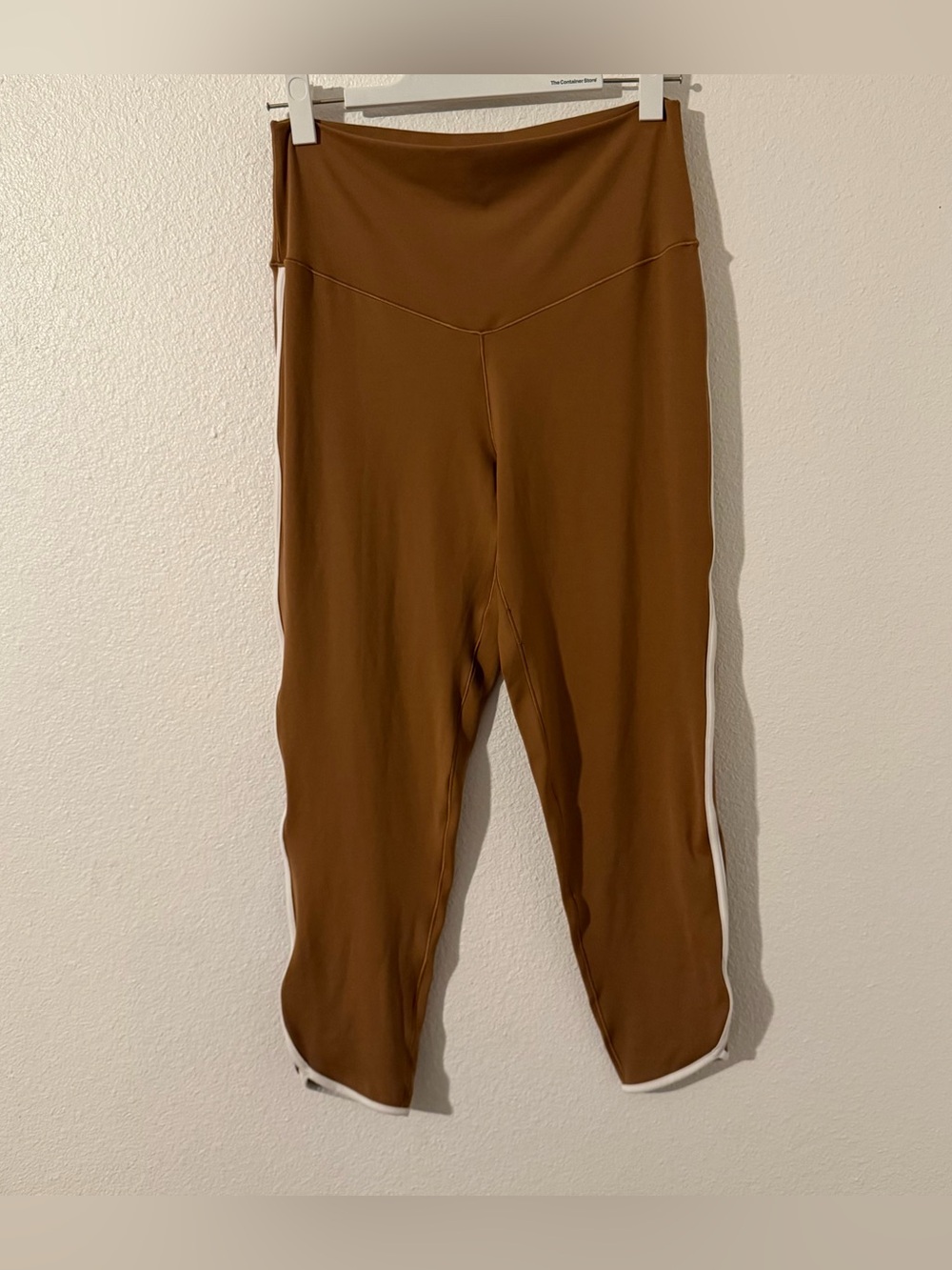 aerie Offline Real Me Hi Rise 7/8 Leggings Brown with White Stripes Size XL